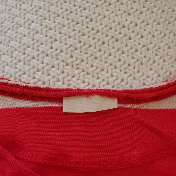 Free People Upstate Stripe Tee size Lg in Red - Picture 14 of 15